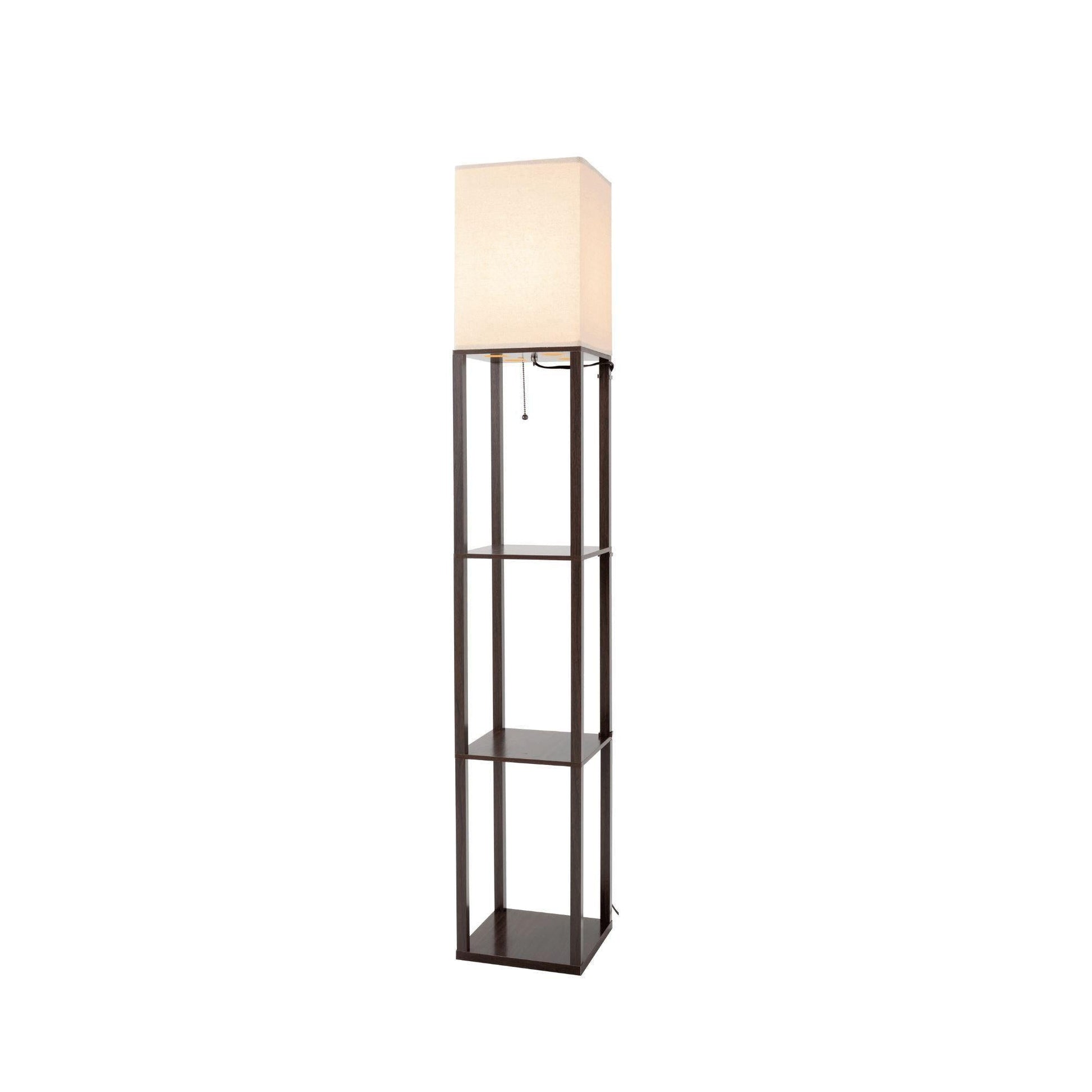 Alvis Minimalistic LED Floor Lamp with Display Shelves - FENLO